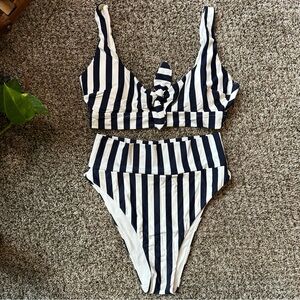 Aerie Striped Bikini Set S